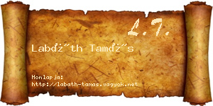 Labáth Tamás névjegykártya